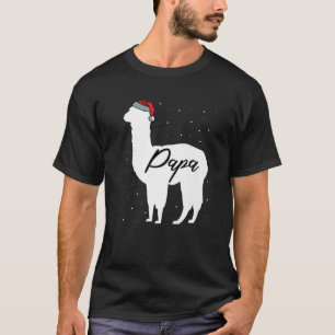 Mens Papa Llama Family Matching Christmas Pajamas T-Shirt