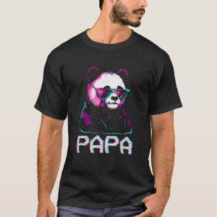 Mens Papa Panda Bear Retro Funny Papa Father s Day T-Shirt