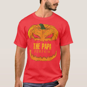 Mens Papa Pumpkin Matching Family Group Halloween T-Shirt