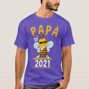 Mens Papa To Be 2021 Future Dad Flossing Bee T-Shirt