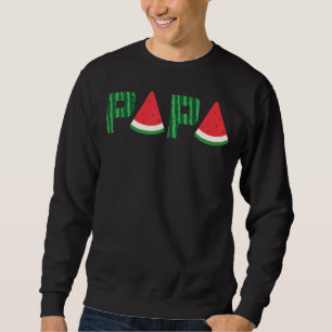 Mens Papa Watermelon Summer Fruit  Great  Father's Sweatshirt