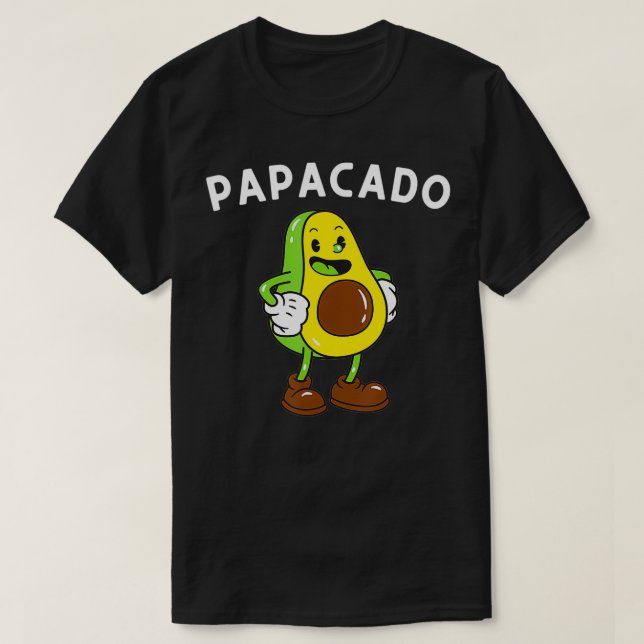 Mens Papacado Dad Father  Avocado Lover & Guacamol T-Shirt (Design Front)