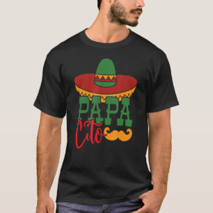 Mens Papacito Serape Mexican Sombrero Cinco De May T-Shirt