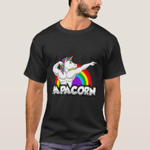 Mens Papacorn Rainbow Einhorn Father Daddy Sport B T-Shirt