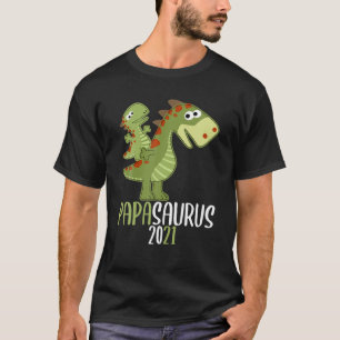 Mens Papasaurus Dinosaur Father Dad Son Daughter P T-Shirt