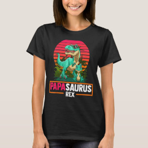 Mens Papasaurus Rex Dadasaurus Cool Father Son Da T-Shirt