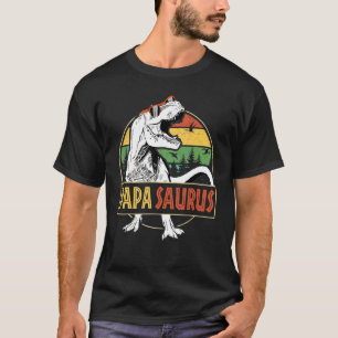 Mens Papasaurus Rex Dinosaur Papa Saurus Fathers T-Shirt
