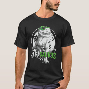 Mens Papasaurus T Rex Dinosaur Daddy Papa Saurus T-Shirt