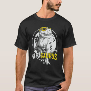 Mens Papasaurus T Rex Dinosaur Daddy Papa Saurus T-Shirt