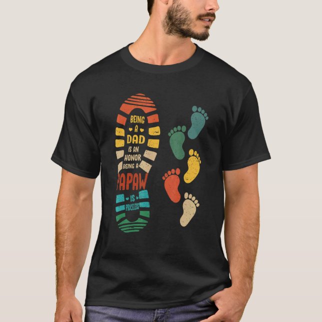 Mens Papaw    Papaw Shoe With Little Footprints T-Shirt (Front)