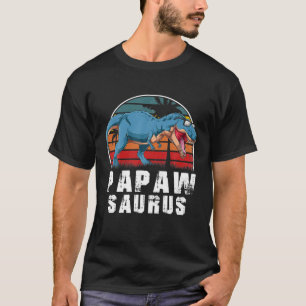 Mens Papaw Saurus Dinosaur Funny Papawsaurus T Rex T-Shirt