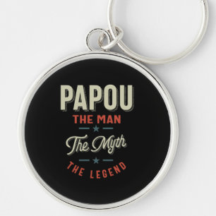 Mens Papou Shirt Gift: The Man The Myth The Legend Key Ring
