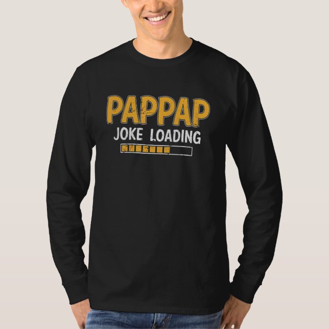 Mens Pappap Joke Loading Please Wait Humour Daddy  T-Shirt (Front)