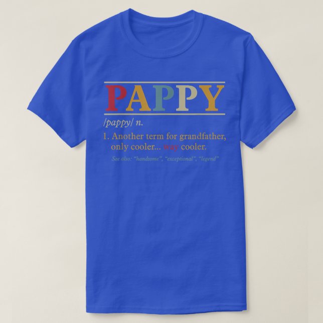 Mens Pappy s Grandpa Father's Day Funny Pappy Defi T-Shirt (Design Front)
