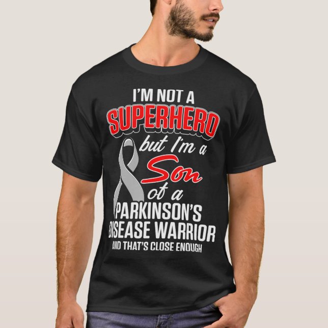 Mens Parkinsons Disease Awareness Son Hero T-Shirt (Front)