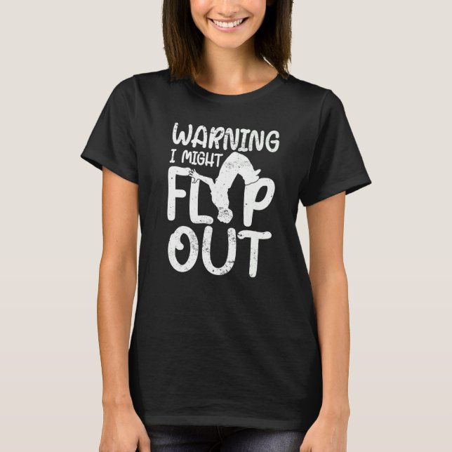 Mens  Parkour Warning I Might Flit Out Freerunning T-Shirt (Front)