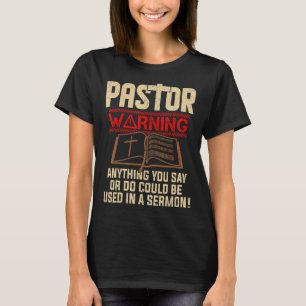 Mens Pastor Warning Sermon Christian Preacher Mini T-Shirt