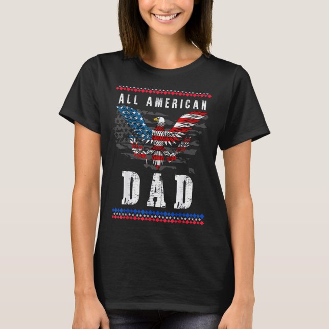 Mens Patriotic American Flag 4th Of July American  T-Shirt (Front)