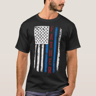 Mens Patriotic American Flag Father's Day T-Shirt