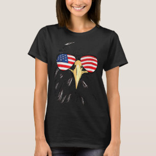 Mens Patriotic Bald Eagle Usa American Flag 4th Of T-Shirt