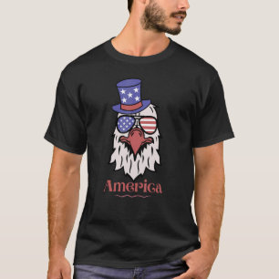 Mens Patriotic Eagle Usa American Flag 4th Of July T-Shirt
