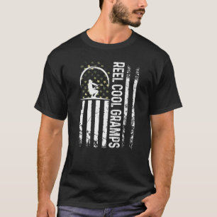 Mens Patriotic Flag Reel Cool Gramps For Daddy Hus T-Shirt