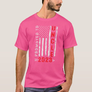 Mens Patriotic Promoted To Uncle 2023 Usa American T-Shirt