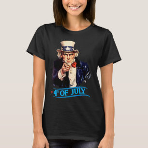 Mens Patriotic Uncle Sam 4th Of July Independence  T-Shirt