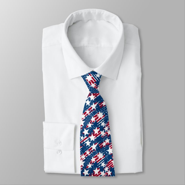 Mens Patriotic USA Tie (Tied)