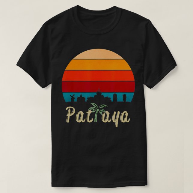 Mens Pattaya Thailand Skyline  T-Shirt (Design Front)