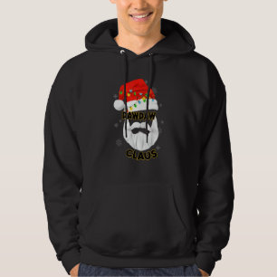 Mens Pawpaw Claus Santa Hat & Beards Grandpa Chris Hoodie