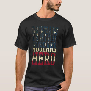 Mens Pawpaw Husband Hero Pawpaw American Flag Fath T-Shirt