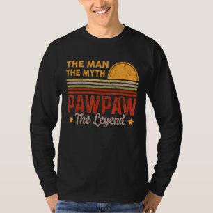 Mens Pawpaw The Man Myth Legend Retro Grandpa Fath T-Shirt
