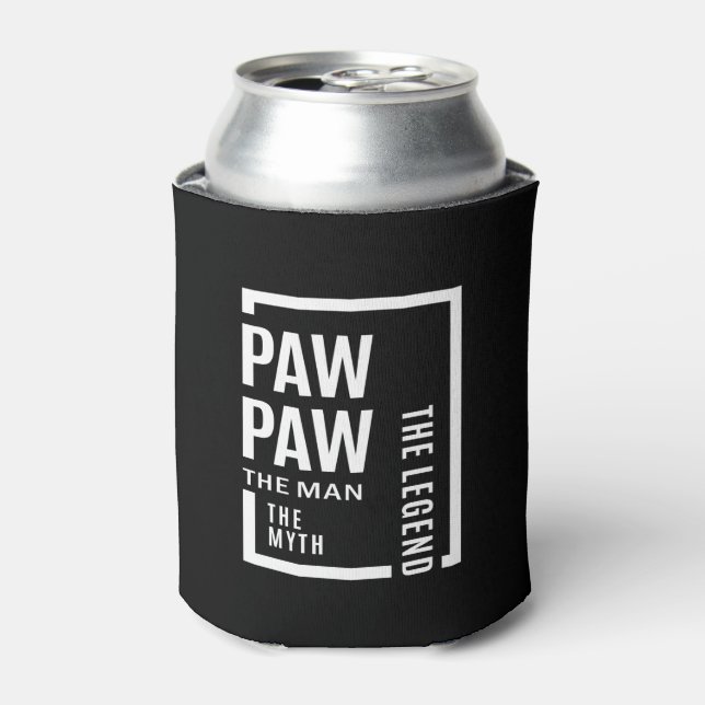 Mens Pawpaw The Man The Myth The Legend Gift Can Cooler (Can Front)
