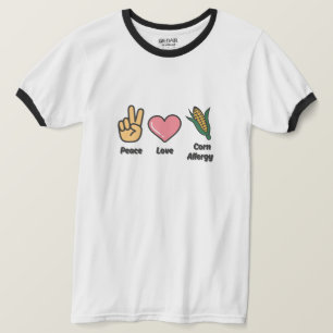 Men's Peace Love Corn Allergy T-Shirt