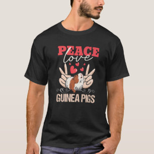 Mens Peace Love Guinea Pig  Guinea Pig T-Shirt