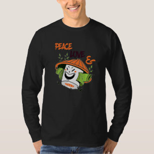 Mens Peace Love Sushi Happy Sushi T-Shirt
