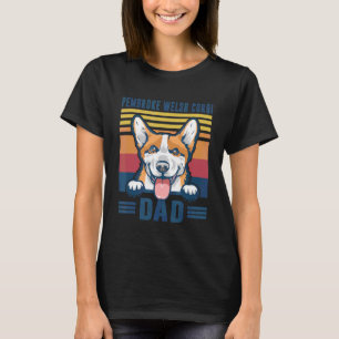 Mens Pembroke Welsh Corgi Dad Father Retro Pembrok T-Shirt