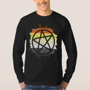 Mens Pentagram Satanic Goth Lgbtq Gay Bear Flag Ga T-Shirt