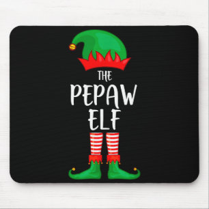 Mens Pepaw Elf Christmas Party Matching Family Gro Mouse Mat