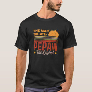 Mens Pepaw The Man Myth Legend Retro Grandpa Fathe T-Shirt