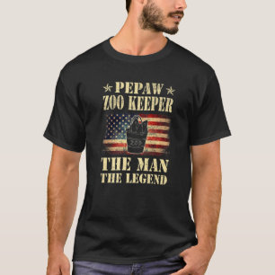 Mens Pepaw Zoo Keeper The Man The Legend Men Fathe T-Shirt