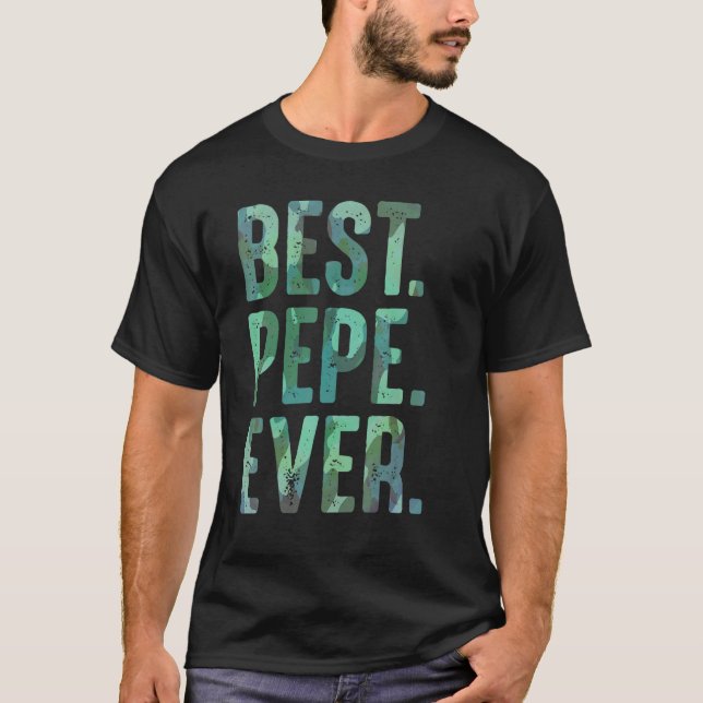 Mens Pepe  From Grandchildren For Grandpa Best Pep T-Shirt (Front)