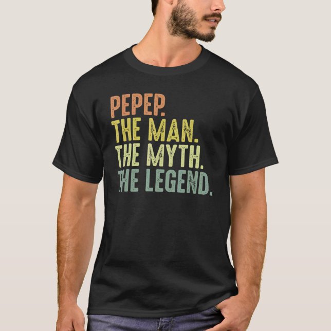 Mens Pepep For Men  Fathers Day Pepep Man Myth Leg T-Shirt (Front)