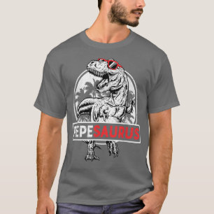 Mens Pepesaurus T Re Dinosaur Pepe Saurus Fathers  T-Shirt