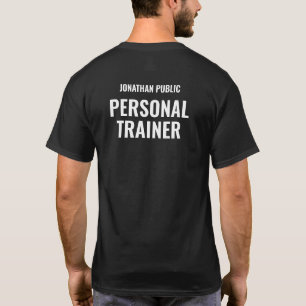 Mens Personal Trainer Modern Big Font Name Text T-Shirt