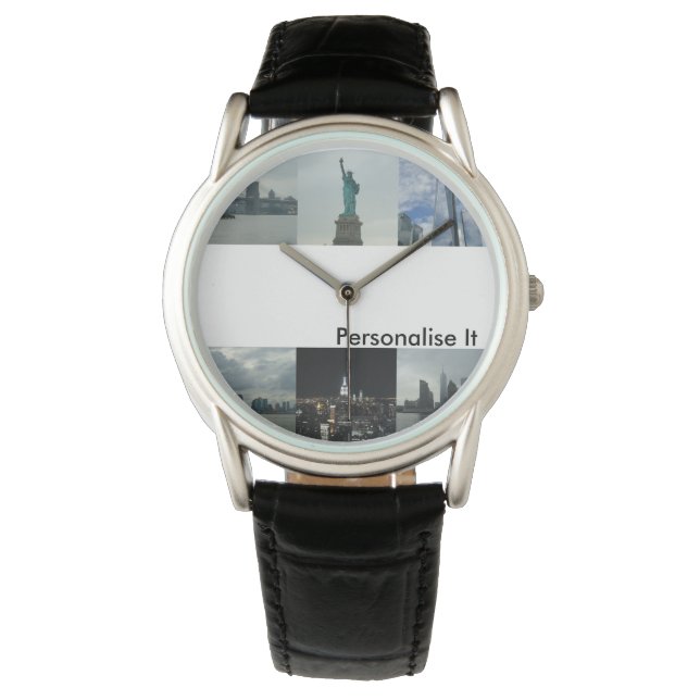 Mens Personalise It New York Custom Photo Watch (Front)