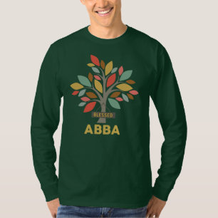 Mens Personalised Blessed Abba Tree Father's Day T-Shirt