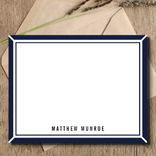 Men's Personalised Flat Note Card