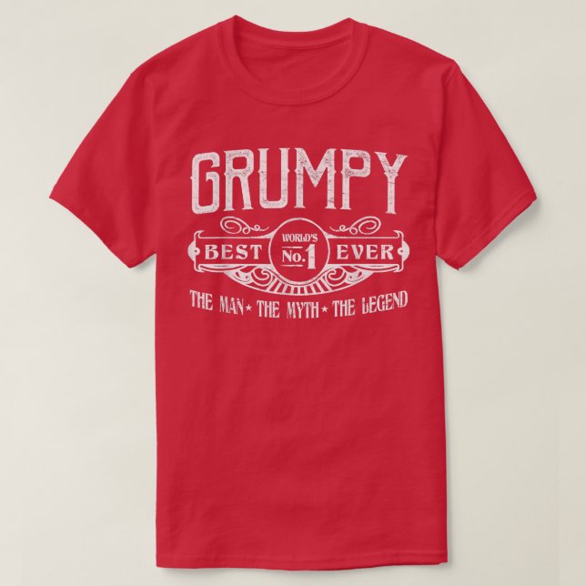 Mens Personalised Grumpy Best No  T-Shirt (Design Front)